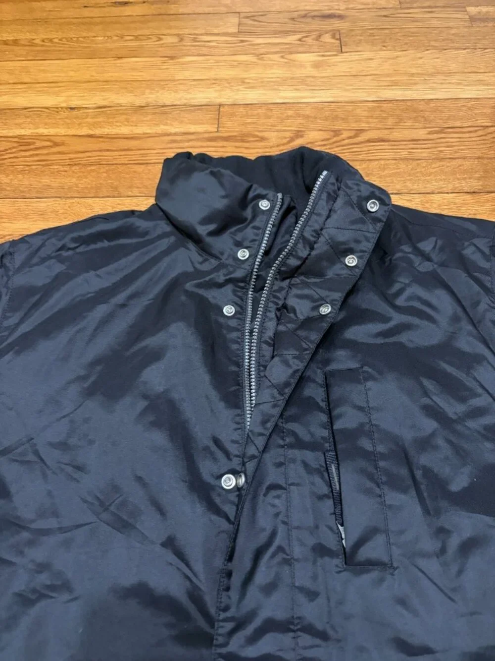 Banana Republic Mens Softshell Jacket Size Large Black Full Zip Fleece Lined